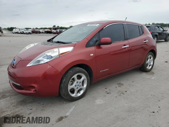 2012 Nissan LEAF SL with VIN JN1AZ0CP4CT019594, listed as a Copart auction lot 56003495 with 62,110 mi miles and Clean Title. Bid and sale history available at DreamBid. Image 1.