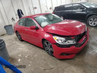 2017 Honda Accord Sedan Sport with VIN 1HGCR2F56HA191402, listed as a Copart auction lot 53329205 with 39,363 mi miles and Salvage Title. Bid and sale history available at carsss.com. Image 4.