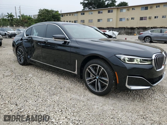 2022 BMW 7 Series 750i xDrive with VIN WBA7U2C02NCJ27538, listed as a Copart auction lot 42022885 with 29,083 mi miles and Salvage title. Bid and sale history available at DreamBid. Image 4.