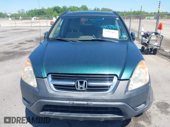 2002 Honda CR-V EX with VIN SHSRD78832U012235, listed as a IAAI auction lot 41979623 with 304,250 mi miles. Bid and sale history available at carsss.com. Image 6.