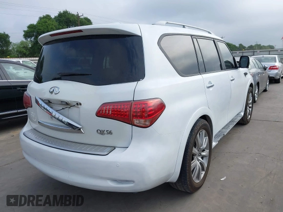 2011 Infiniti QX56 7-passenger with VIN JN8AZ2NF7B9000101, listed as a IAAI auction lot 42004965 with 214,069 mi miles and . Bid and sale history available at DreamBid. Image 4.
