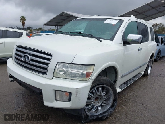 2006 Infiniti QX56 with VIN 5N3AA08A46N802595, listed as a IAAI auction lot 41778222 with 142,241 mi miles. Bid and sale history available at carsss.com. Image 17.