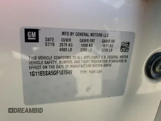 2016 Chevrolet Malibu Limited LTZ with VIN 1G11E5SA5GF107649, listed as a Copart auction lot 64178364 with 208,920 mi miles and Clean Title. Bid and sale history available at carsss.com. Image 15.