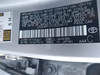 2016 Toyota Prius Four with VIN JTDKARFU1G3004619, listed as a IAAI auction lot 42432730 with 93,471 mi miles and . Bid and sale history available at DreamBid. Image 9.