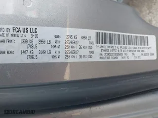2016 Dodge Grand Caravan SXT with VIN 2C4RDGCG1GR325463, listed as a IAAI auction lot 41785095 with 42,590 mi miles. Bid and sale history available at carsss.com. Image 9.