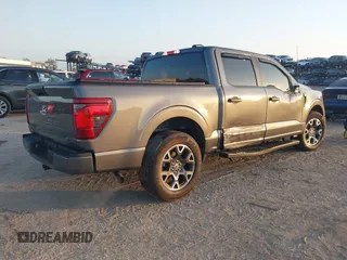 2024 Ford F-150 STX with VIN 1FTEW2KP9RKD46592, listed as a IAAI auction lot 41925104 with 14,938 mi miles and . Bid and sale history available at carsss.com. Image 4.