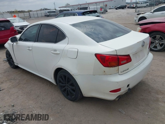 2006 Lexus IS 250 with VIN JTHCK262862008371, listed as a IAAI auction lot 42061562 with 201,598 mi miles and . Bid and sale history available at DreamBid. Image 3.