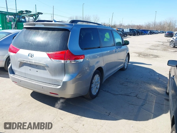 2011 Toyota Sienna XLE AAS with VIN 5TDYK3DC6BS147636, listed as a IAAI auction lot 41759192 with 182,966 mi miles and . Bid and sale history available at DreamBid. Image 4.