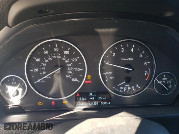 2014 BMW 3 Series 320i with VIN WBA3B1G58ENN91233, listed as a Copart auction lot 45043855 with 134,351 mi miles and Salvage Title. Bid and sale history available at carsss.com. Image 9.