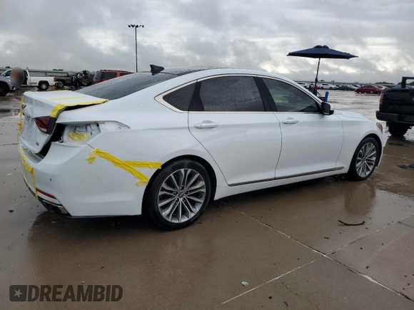 2017 Genesis G80 3.8L with VIN KMHGN4JE3HU172444, listed as a Copart auction lot 55679495 with 101,046 mi miles and Salvage title. Bid and sale history available at DreamBid. Image 3.