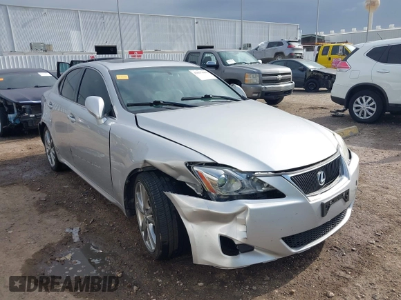 2008 Lexus IS 250 with VIN JTHBK262X85066429, listed as a IAAI auction lot 42037886 with 153,587 mi miles. Bid and sale history available at carsss.com. Image 1.