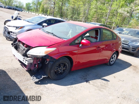 2013 Toyota Prius One with VIN JTDKN3DU5D0355406, listed as a IAAI auction lot 42091467 with 136,356 mi miles. Bid and sale history available at carsss.com. Image 18.