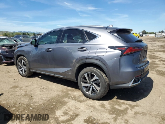 2019 Lexus NX 300h with VIN JTJBJRBZ1K2106287, listed as a Copart auction lot 50622065 with 56,259 mi miles and Salvage title. Bid and sale history available at DreamBid. Image 2.