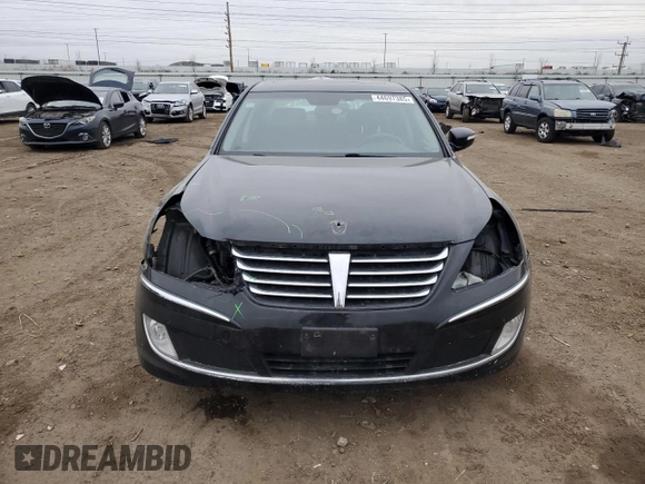 2012 Hyundai Equus Signature with VIN KMHGH4JH3CU055327, listed as a Copart auction lot 44697385 with 157,183 mi miles and Salvage Title. Bid and sale history available at DreamBid. Image 5.