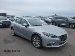 2015 Mazda 3 S Grand Touring with VIN JM1BM1W36F1243030, listed as a IAAI auction lot 41638980 with 80,496 mi miles and . Bid and sale history available at DreamBid. Image 1.