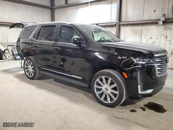 2024 Cadillac Escalade Premium Luxury Platinum with VIN 1GYS4DKL3RR214267, listed as a Copart auction lot 68439984 with 0 mi miles and Salvage Title. Bid and sale history available at carsss.com. Image 4.