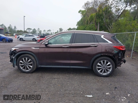 2020 Infiniti QX50 Luxe with VIN 3PCAJ5M17LF103598, listed as a IAAI auction lot 41406324 with 51,490 mi miles and . Bid and sale history available at DreamBid. Image 14.