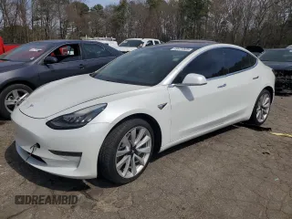 2018 Tesla Model 3 Long Range Battery with VIN 5YJ3E1EA0JF164891, listed as a Copart auction lot 49471525 with 78,444 mi miles and Salvage Title. Bid and sale history available at DreamBid. Image 1.