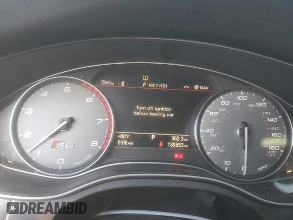 2013 Audi S6 Prestige z VIN WAUF2AFC2DN123557, wystawiony jako Copart lot #60624864 z przebiegiem 139 553 mil mil oraz Szkoda całkowita • Salvage title. Historia ofert i sprzedaży dostępna na DreamBid. Obrazek 9.