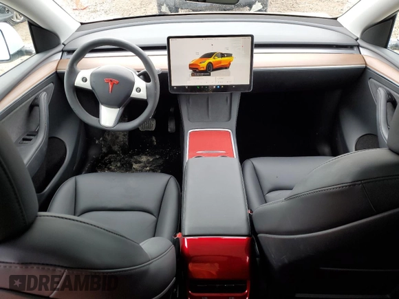 2024 Tesla Model Y Long Range with VIN 7SAYGAEE1RF061318, listed as a Copart auction lot 81142444 with 3,249 mi miles and Salvage Title. Bid and sale history available at DreamBid. Image 8.