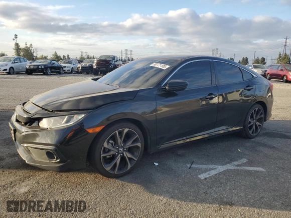 2021 Honda Civic Sport with VIN 2HGFC2F81MH537604, listed as a Copart auction lot 50771195 with 84,500 mi miles and Salvage Title. Bid and sale history available at DreamBid. Image 1.