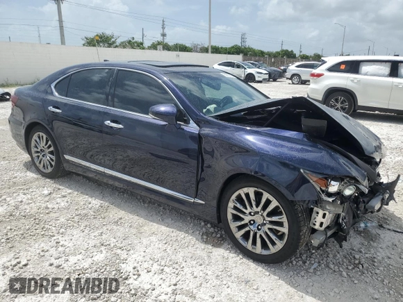 2017 Lexus LS 460 with VIN JTHBL5EFXH5145375, listed as a Copart auction lot 60652145 with 67,062 mi miles and Salvage title. Bid and sale history available at DreamBid. Image 4.