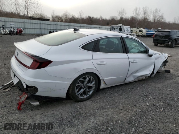 2023 Hyundai Sonata SEL with VIN KMHL64JA0PA284997, listed as a Copart auction lot 87647035 with 20,930 mi miles and Salvage Title. Bid and sale history available at DreamBid. Image 3.