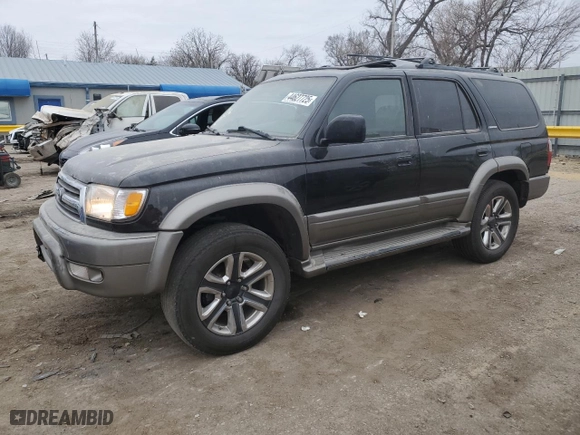 2000 Toyota 4Runner Limited with VIN JT3HN87R7Y9039882, listed as a Copart auction lot 44627725 with 282,114 mi miles and Salvage Title. Bid and sale history available at carsss.com. Image 1.