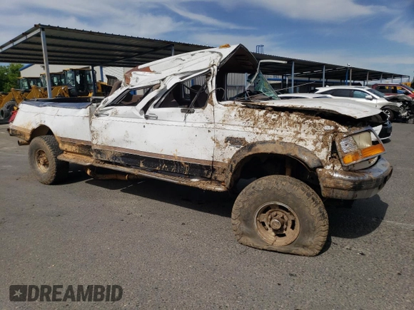 1997 Ford F-350 with VIN 1FTJW36F3VEA94191, listed as a Copart auction lot 56792665 with Not provided miles and Salvage title. Bid and sale history available at DreamBid. Image 4.