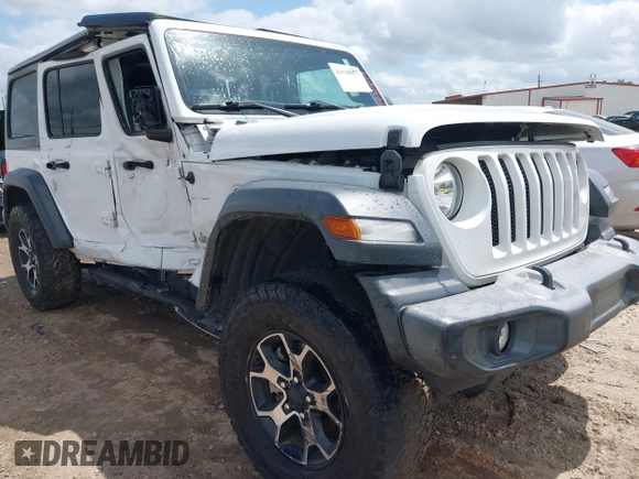 2018 Jeep Wrangler Unlimited Sport S z VIN 1C4HJXDG4JW298647, wystawiony jako IAAI lot #41930817 z przebiegiem 64 761 mil mil oraz . Historia ofert i sprzedaży dostępna na DreamBid. Obrazek 1.