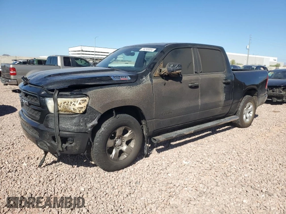 2022 Ram 1500 Lone Star with VIN 1C6RREFMXNN446341, listed as a Copart auction lot 74249304 with 5,587 mi miles and Salvage title. Bid and sale history available at DreamBid. Image 1.