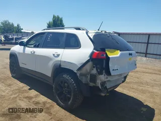 2014 Jeep Cherokee Trailhawk with VIN 1C4PJMBSXEW236807, listed as a IAAI auction lot 42660980 with 157,225 mi miles and . Bid and sale history available at DreamBid. Image 3.