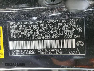 2016 Lexus CT 200h z VIN JTHKD5BH8G2251889, wystawiony jako Copart lot #55496554 z przebiegiem 176 774 mil mil oraz Szkody całkowita. Historia ofert i sprzedaży dostępna na DreamBid. Obrazek 13.
