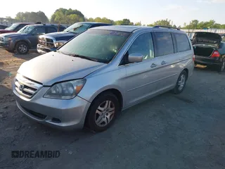 2007 Honda Odyssey EX-L z VIN 5FNRL38677B449602, wystawiony jako IAAI lot #42030774 z przebiegiem 179 563 mil mil oraz . Historia ofert i sprzedaży dostępna na DreamBid. Obrazek 2.