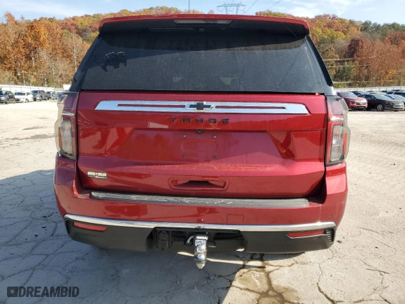 2023 Chevrolet Tahoe LS with VIN 1GNSKMKD4PR173298, listed as a Copart auction lot 77913334 with 0 mi miles and Salvage Title. Bid and sale history available at carsss.com. Image 6.