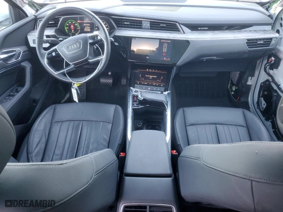 2024 Audi Q8 e-tron Premium with VIN WA14AAGE5RB015871, listed as a Copart auction lot 82716414 with 10,032 mi miles and Salvage Title. Bid and sale history available at carsss.com. Image 8.
