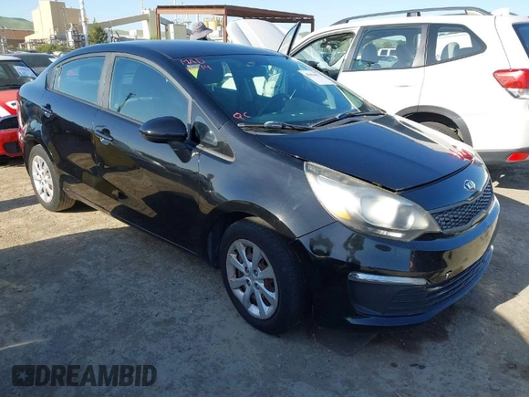 2017 Kia Rio LX with VIN KNADM4A31H6025775, listed as a IAAI auction lot 42034972 with 124,667 mi miles. Bid and sale history available at carsss.com. Image 1.