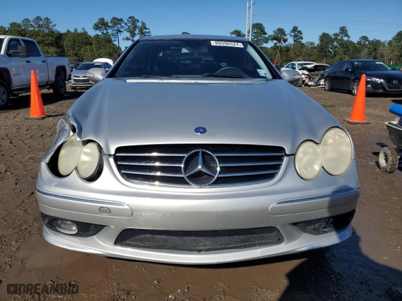 2005 Mercedes-Benz CLK-Class 5.0L with VIN WDBTJ75J05F139522, listed as a Copart auction lot 80596524 with 95,997 mi miles and Salvage Title. Bid and sale history available at carsss.com. Image 5.