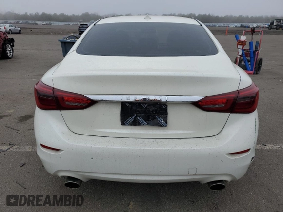 2017 Infiniti Q50 2.0t with VIN JN1CV7ARXHM682249, listed as a Copart auction lot 49639315 with 71,362 mi miles and Salvage Title. Bid and sale history available at carsss.com. Image 6.