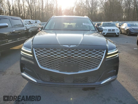 2023 Genesis GV80 with VIN KMUHBDSB6PU106875, listed as a Copart auction lot 43362265 with 38,739 mi miles and Salvage title. Bid and sale history available at DreamBid. Image 5.