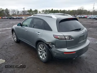2005 Infiniti FX35 with VIN JNRAS08U25X110245, listed as a IAAI auction lot 41968518 with 80,398 mi miles. Bid and sale history available at carsss.com. Image 3.