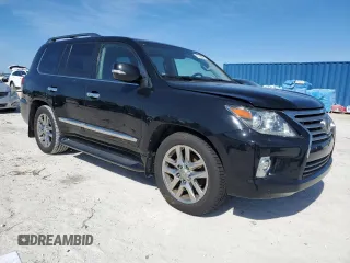 2015 Lexus LX 570 with VIN JTJHY7AX7F4165803, listed as a Copart auction lot 42799625 with 157,666 mi miles and Salvage Title. Bid and sale history available at DreamBid. Image 4.