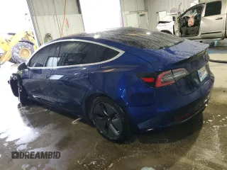 2018 Tesla Model 3 Long Range Battery with VIN 5YJ3E1EBXJF120356, listed as a Copart auction lot 87658175 with 34,119 mi miles and Salvage Title. Bid and sale history available at DreamBid. Image 2.
