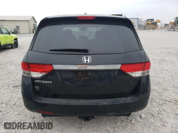 2014 Honda Odyssey EX-L with VIN 5FNRL5H65EB061079, listed as a Copart auction lot 48259855 with 126,498 mi miles and Salvage Title. Bid and sale history available at DreamBid. Image 6.