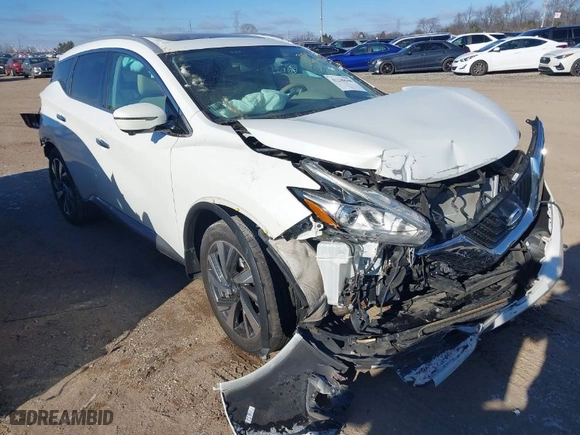 2016 Nissan Murano S with VIN 5N1AZ2MH1GN144560, listed as a IAAI auction lot 41230648 with 61,800 mi miles. Bid and sale history available at carsss.com. Image 1.