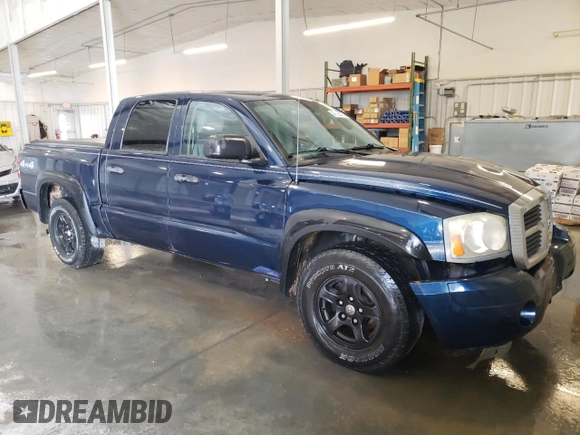 2006 Dodge Dakota SLT with VIN 1D7HW48KX6S664923, listed as a Copart auction lot 48756195 with 155,012 mi miles and Salvage Title. Bid and sale history available at carsss.com. Image 4.