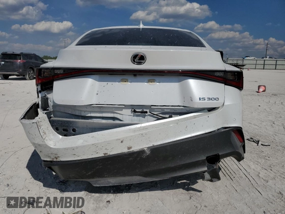 2023 Lexus IS 300 with VIN JTHCA1D27P5125889, listed as a Copart auction lot 50439775 with 2,192 mi miles and Non repairable. Bid and sale history available at DreamBid. Image 6.