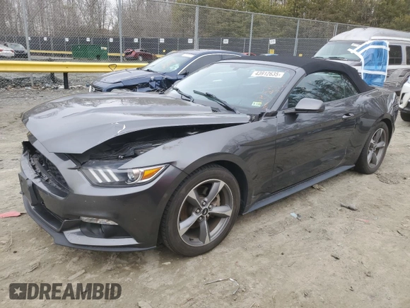 2017 Ford Mustang V6 with VIN 1FATP8EM5H5305551, listed as a Copart auction lot 43912635 with 62,271 mi miles and Salvage Title. Bid and sale history available at carsss.com. Image 1.