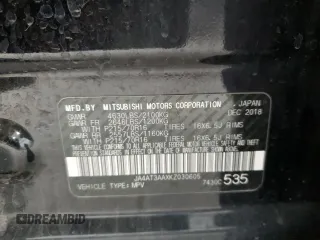 2019 Mitsubishi Eclipse Cross ES z VIN JA4AT3AAXKZ030605, wystawiony jako Copart lot #51890025 z przebiegiem 141 489 mil mil oraz Szkoda całkowita • Salvage title. Historia ofert i sprzedaży dostępna na DreamBid. Obrazek 14.