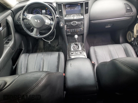 2015 Infiniti QX70 with VIN JN8CS1MW2FM482942, listed as a Copart auction lot 54245025 with 108,314 mi miles and Salvage Title. Bid and sale history available at DreamBid. Image 8.